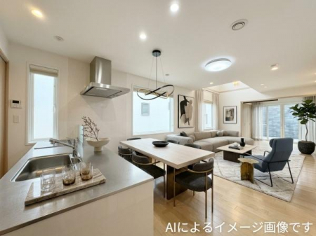 ���r���O�@��17.67����LDK�́A�L�b�`�����烊�r���O�E�_�C�j���O�܂Ō��n����z�u�B���������݂����A�Ƒ���������Ԃŉ߂����Ȃ��玩�R�ƃR�~���j�P�[�V���������₷���Ԏ��ł��B